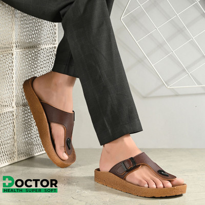 Doctor Health Super Soft Men NewlyLaunch Stylish|Lightweight|Comfortable|Breathable|All SeasonsWear Slippers(Brown , 8)