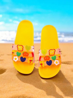 KAPYANSH Women Slides(Yellow , 7)