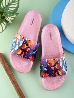 Dressberry Women Slides(Pink , 7)