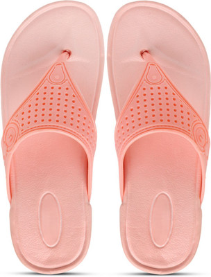 GENVE Women Flip Flops(Pink , 8)