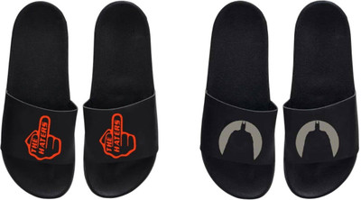 nvisan Men Slides(Red, Black , 8)