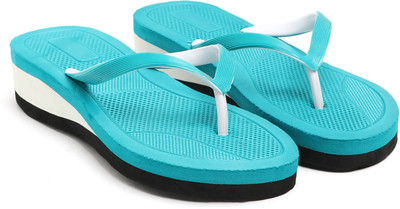 Feens Women Slippers(Blue , 4)