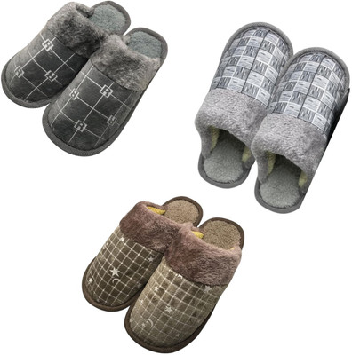 Mahi Enterprises Men Flip Flops(Grey, Grey, Brown , 10)