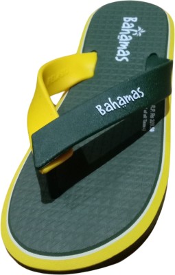 WELCO Men Slides(Yellow, Olive , 10)