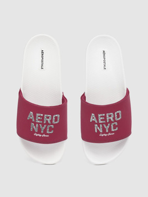 AEROPOSTALE Men Slides(Maroon , 8)
