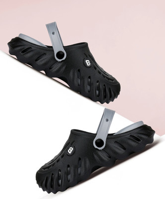 BERSACHE Men Flats(Black , 9)