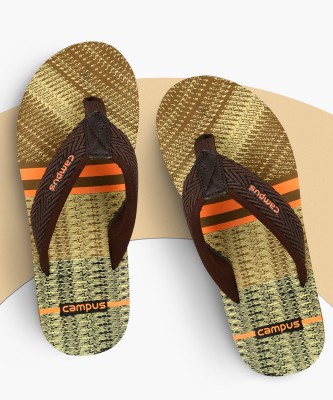 CAMPUS Men Flip Flops(Brown , 9)