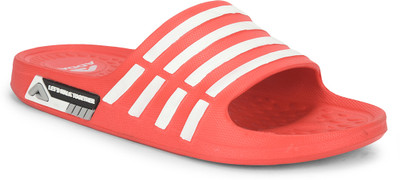 Adda Men Slides(Red, White , 9)