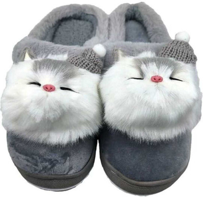 WOLVESDEN Women Slides(Grey , 8)