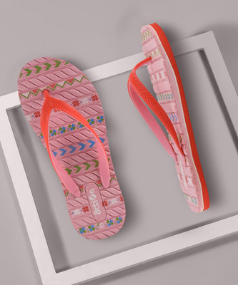 action Women Flip Flops(Pink , 7)