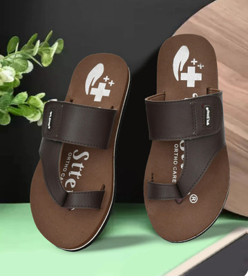 DR STTEP Men Orthopedic Slippers for Men Comfort Fit Soft Cushion Lightweight Slippers(Brown , 7)