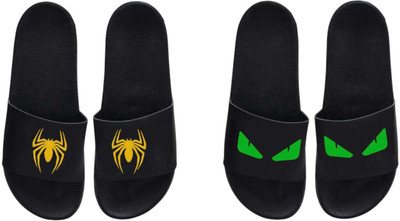 nvisan Men Slides(Green, Yellow , 8)
