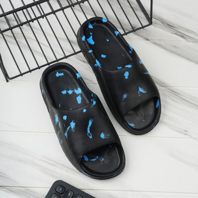 Veewalk Men Flip Flops(Black , 9)