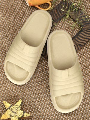 Roamra Men Slides(Off White , 6)