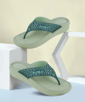 FLITE Women Slippers(Green , 7)