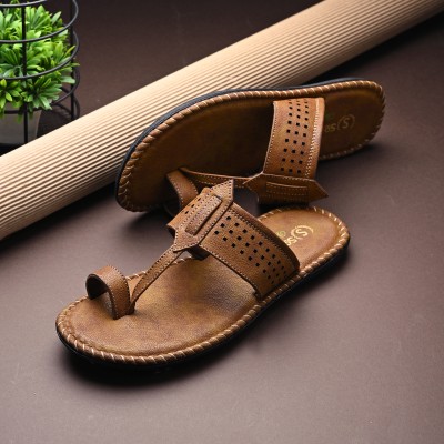 Softy Vegen Men Slippers(Tan , 9)