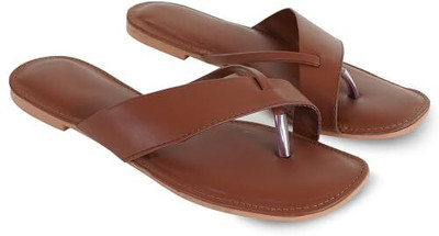 kalbellia Women Slippers(Brown , 9)