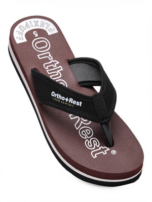 Ortho + Rest Women Extra Soft Ortho Slippers For Women, Orthopedic Doctor Footwear Flip Flops For Home Daily Use Flip Flops(Maroon, White , 8)