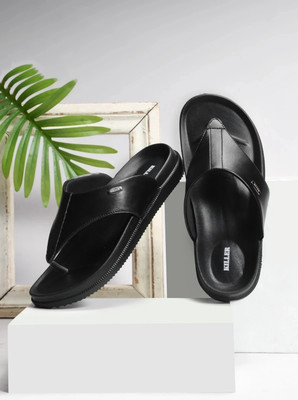 KILLER Men Doctor Soft|Orthopedic|Comfort|Lightweight|Durable|Diabetic|Non Slip Slipper Flip Flops(Black , 8)