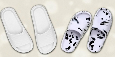 Shoepro Men Slides(Off White, White , 10)
