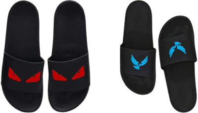 nvisan Men Slides(Blue, Red , 6)