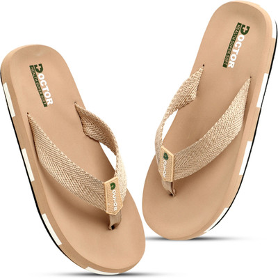 DOCTOR HEALTH Men Extra soft|Soft|Orthopedic|Comfortable|Ultra Soft|Men Slippers Flip Flop Flip Flops(Beige , 8)