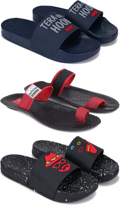 DRACKFOOT Men Slippers(Black , 6)
