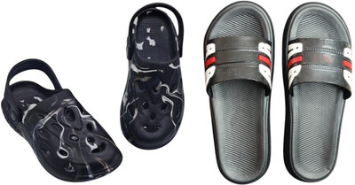 BLIBBERS Men Slides(Black, Black , 8)