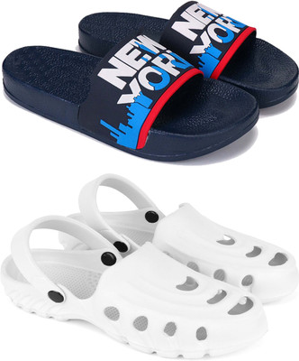 Pennen Men Slippers(White , 6)