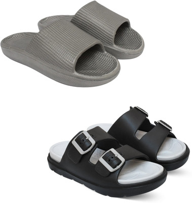 Acorn Men Slides(Grey, Grey , 8)