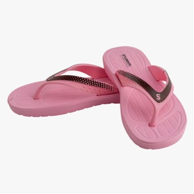 Sunny Footwear Women Flip Flops(Pink , 7)