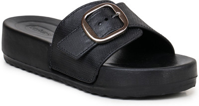 Skyultra Women Slides(Black , 4)