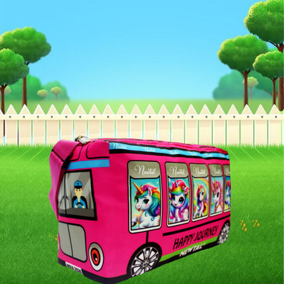 Newtal Children's Black Printed Design Travel Bag - Happy Journey Small Travel Bag  - Small(Pink)