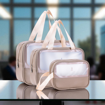 Parisal One Set, Vanity Box – Premium 3-in-1 Vanity Box Collection Multi-purpose storage for makeup, jewelry & toiletries Vanity Box(Grey, White)