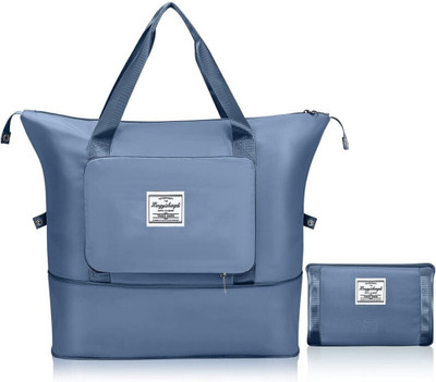 FIT BEE Lightweight Waterproof Large Capacity Folding Travel Duffel Bags Small Travel Bag  - Medium(Blue)