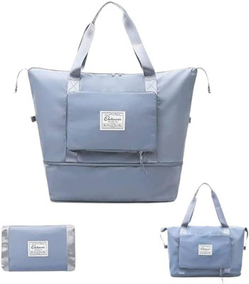 JI ACCESSORISE FOLDABLE TRAVEL BAG SKY BLUE Small Travel Bag  - NORMAL(Multicolor, Blue)