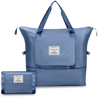 SUDOPERS Large Capacity Folding Travel Tote Bag Small Travel Bag  - LARGE(Blue)