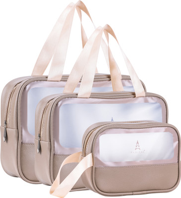 Parisal One Set, Endless Styles – Premium 3-in-1 Bag Collection Small Travel Bag  - Large , Medium , Small(Grey, White)