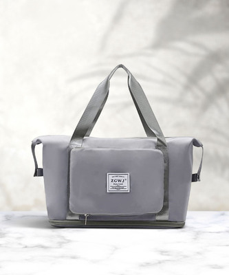 ALLEY STREET Expandable Large Capacity Folding Bag, Travel Waterproof Carry Travel Bag Small Travel Bag  - Large(Grey)