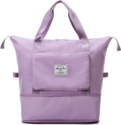 Prashanti Enterprise Folding Travel Bag-Purple Duffel Without Wheels
