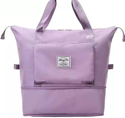 Cheryl Foldable Travel Duffel Bag, Large Capacity Folding Travel Bag Small Travel Bag  - large(Purple)