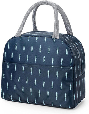 marjole Nylon Large Insulated Lunch Bag , Tiffin Pouch Bag, Hot & Cold Lunch Box Bags Waterproof Lunch Bag(Blue, Grey, 10 L)