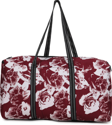 Turtulsgroup (Expandable) Beautiful Flower Travel Bag Woman & Girls Big Size Side Extra Pocket Duffel Without Wheels
