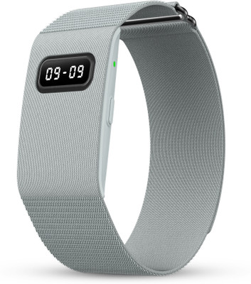 Pebble Qore View Wellness Band |30-Day Battery,HRV,Sleep Tracking, No Subscription Fees(Light Grey Strap, Size : Free Size)