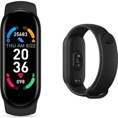 GUGGU EBQ_246F_M6 Smart band compatiable with all Smartphones(Black Strap, Size : Free Size)