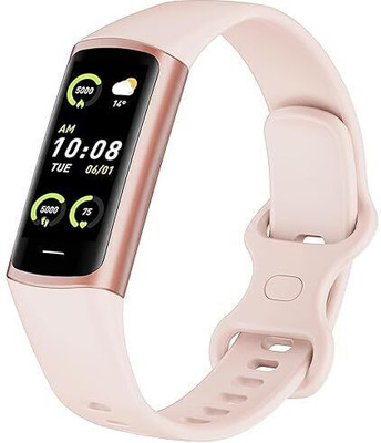 Cubonic Fitness Tracker Watch C68 Smart Bracelet with 1.1 Inch AMOLED Screen(Pink Strap, Size : Medium)