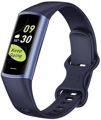 Cubonic C68 Smart Bracelet with 1.1 Inch AMOLED Screen Calories Call Reminder -Blue(Blue Strap, Size : Medium)