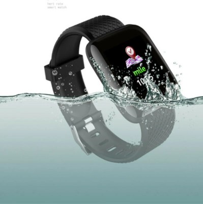 GUGGU ATY_561D_D13/ID116 SMARTWATCH WITH HEART RATE MONITOR FOR UNISEX Smartwatch(Black Strap, Free)