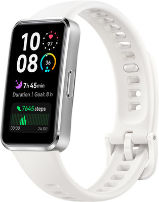 Huawei Band 10,AI Fitness Monitoring,Sleep Analysis,Emotional Wellbeing Assistant(White Strap, Size : Free size)