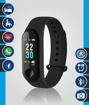 FRONY DON_309L_M3 Smart band compatiable with all Smartphones(Black Strap, Size : Free Size)